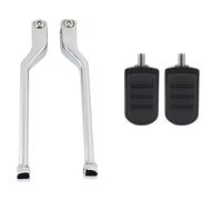 NTWNTW Leva del cambio anteriore e posteriore, pedane del cambio con puntale e pedale, accessori for moto compatibili con Touring Road King Softail FL dal 1988 al 2024(Black Set)