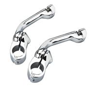 NTWNTW Pedane poggiapiedi Highway da 1 1/4" for moto, compatibili con Road King, Sportster 1200, Iron 883, Electra, Street Glide(Silver)