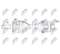 NTY Albero motore/Semiasse NPW-KA-380