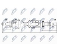 NTY Semiasse NPW-RE-132 Adatto a Dacia Duster 1.5DCI Destra OE 8200930