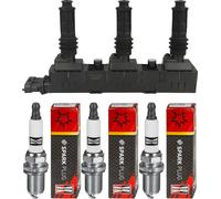 Nty Bobina Accensione + 3x Champion Candela per Opel Corsa D S07 1.0