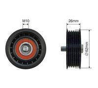 NTY Galoppino Cinghia Scanalata per VW Golf V 3.2 R32 4motion Passat Cc 3.6 FSI