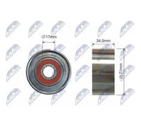 NTY Galoppino/Guidacinghia Cinghia Poly-V MAZDA 2,2 2,0 RF5D-15-940A