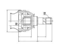 Giunto semiasse Assale anteriore NPW-PL-026 NTY per OPEL KADETT E Hatchback