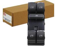 NTY Interruttore alzacristallo EWS-VW-001 anteriore sx cromo/nero per VW Golf VI/Plus/Golf V/Passat B7