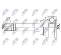 NTY NPZ-IS-009 Kit giunti, Semiasse per ISUZU