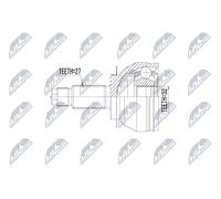 Giunto semiasse Assale anteriore Sx NPZ-SB-026 NTY per SUBARU OUTBACK FORESTER