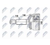 NTY NPZ-HY-559 Kit giunti semiasse