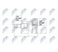 NTY Kit Semiasse Albero Motore NPZ-AR-014 Per Alfa Romeo
