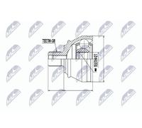 NTY NPZ-AU-050 Kit giunti semiasse per AUDI A6 Avant (4F5, C6) A8 (4E2, 4E8)