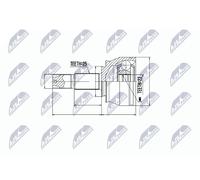 NTY Kit giunti, Semiasse compatibile con FIAT FORD NPZ-FT-032