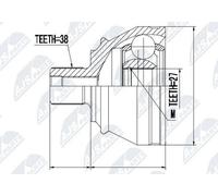 NTY NPZ-AU-050 Kit giunti semiasse per AUDI A6 Avant (4F5, C6) A8 (4E2, 4E8)