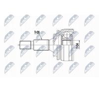NTY NPZ-PE-031 Kit giunti semiasse per OPEL GRANDLAND X (A18)
