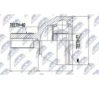 NTY NPZ-VV-018 Kit giunti semiasse per FORD S-MAX (WA6) MONDEO IV (BA7)