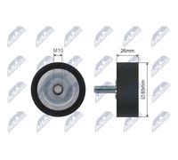 Rullo tenditore cinghia trapezoidale Plastica RNK-BM-002B NTY per BMW 1 3 5 X3 7