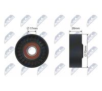 NTY Rullo tenditore, Cinghia Poly-V compatibile con BMW ROLLS-ROYCE RNK-BM-011