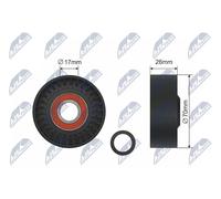 NTY RNK-BM-014 Rullo tenditore, Cinghia Poly-V per BMW