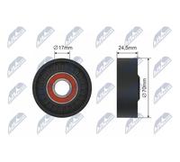 Rullo tendicinghia trapezoidale RNK-BM-028 NTY per BMW 3 Coupé 3 3 Touring 5 X3