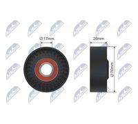 Rullo tendicinghia trapezoidale RNK-BM-035 NTY per BMW X5 X6 X3