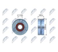 NTY RNK-BM-066 Rullo tenditore cinghia Poly-V