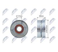 NTY RNK-CH-019 Rullo tenditore, Cinghia Poly-V per CHRYSLER,JEEP,MERCEDES-BENZ