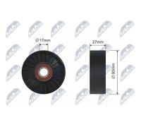 NTY RNK-CH-034 Rullo tenditore, Cinghia trapezoidale per JEEP