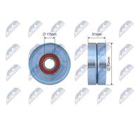 Rullo tenditore cinghia trapezoidale Metallo RNK-CH-053 NTY per CHRYSLER JEEP