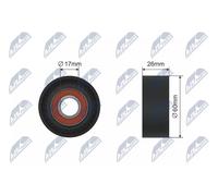 NTY Rullo tenditore, Cinghia Poly-V compatibile con CITROËN FIAT PEUGEOT TOYOTA
