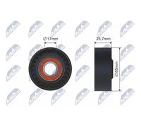 Rullo tenditore cinghia trapezoidale Plastica RNK-FR-011 NTY per FORD PEUGEOT