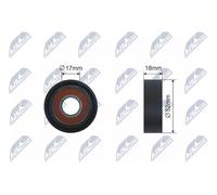 Rullo tenditore cinghia trapezoidale Plastica RNK-FR-024 NTY per JAGUAR FORD