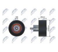 Rullo tenditore cinghia distribuzione RNK-FR-028 NTY per FORD MAZDA