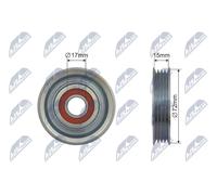 NTY RNK-HD-007 Galoppino/Guidacinghia, Cinghia Poly-V per HONDA,ROVER,SUBARU