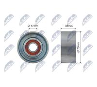 NTY Rullo tenditore, Cinghia Poly-V compatibile con HONDA RNK-HD-014