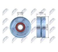 Rullo tenditore cinghia trapezoidale Metallo RNK-HD-029 NTY per HONDA CR-V III
