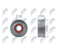 NTY RNK-HY-002 Rullo tenditore, Cinghia Poly-V per HYUNDAI,KIA