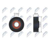 NTY RNK-HY-003A Rullo tenditore, Cinghia Poly-V per HYUNDAI,KIA