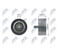 NTY Galoppino/Guidacinghia, Cinghia Poly-V compatibile con HYUNDAI RNK-HY-521