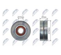 NTY RNK-NS-044 Rullo tenditore, Cinghia Poly-V per NISSAN,RENAULT