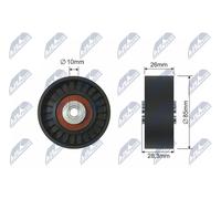 NTY RNK-PL-018 Galoppino/Guidacinghia, Cinghia Poly-V per OPEL,RENAULT,SAAB,VAUX