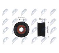 Rullo cinghia trapezoidale RNK-SU-007 NTY per SUZUKI GRAND VITARA II