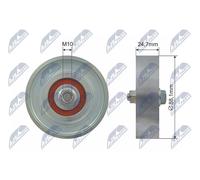 NTY Galoppino/Guidacinghia, Cinghia Poly-V compatibile con TOYOTA RNK-TY-006