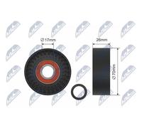 NTY RNK-TY-012 Rullo tenditore, Cinghia Poly-V per TOYOTA
