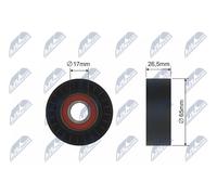 NTY RNK-VV-011 Rullo tenditore, Cinghia Poly-V per VOLVO