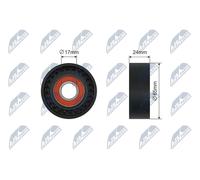 NTY RNK-VV-019 Rullo tenditore, Cinghia Poly-V per VOLVO
