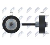 NTY RNK-VW-002 Galoppino/Guidacinghia, Cinghia trapezoidale per AUDI,SEAT,SKODA,