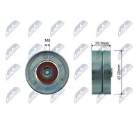 NTY Rullo tenditore, Cinghia Poly-V compatibile con VW VAG RNK-VW-030