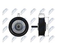 NTY RNK-VW-037 Rullo tenditore, Cinghia Poly-V per VW