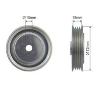 NTY Rullo Di Guida/Deviazione Cinghia Per Subaru Forester SG 2.0 AWD