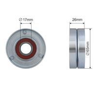 NTY Rullo Di Guida/Deviazione Cinghia Per VW Golf V 1K1 1.4 TSI 5K1 365 Audi A1