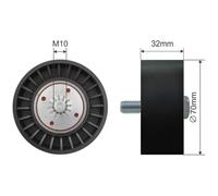 NTY Rullo Di Guida Per Cinghia A Vite BMW X5 E53 3.0d 5er Touring E39